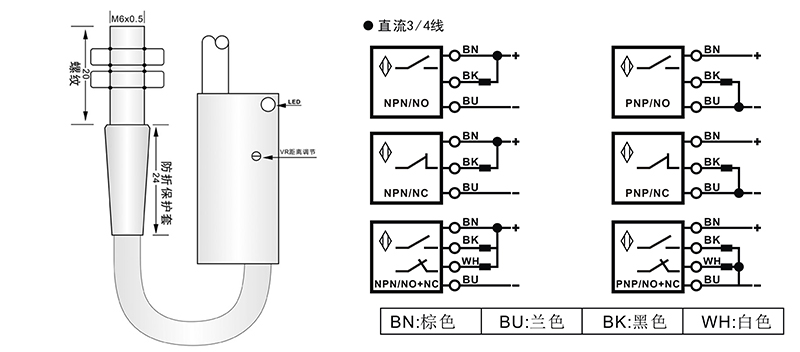 M6光電開(kāi)關(guān)漫反射式